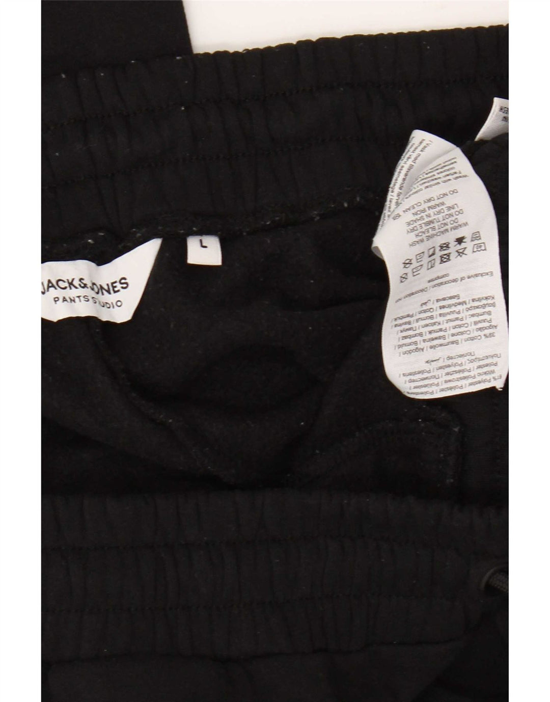 Męskie spodnie dresowe Jack & Jones, duże, czarne, poliestrowe
