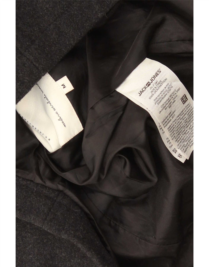 Płaszcz męski Jack & Jones UK 38, średnia czarna wełna