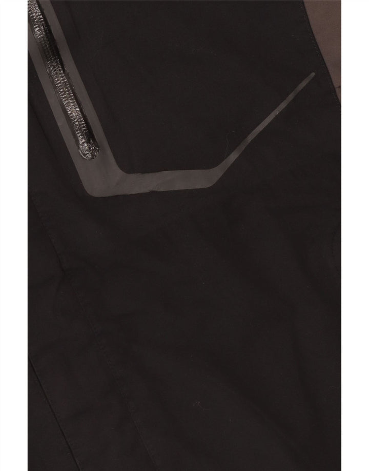 Męska kurtka przeciwdeszczowa Jack Wolfskin z kapturem UK 36/38 w kolorze średniej czerni