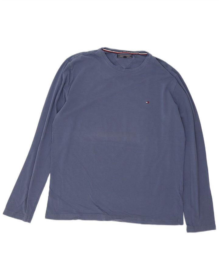 Top męski Tommy Hilfiger z długim rękawem, 2XL, granatowy, bawełniany