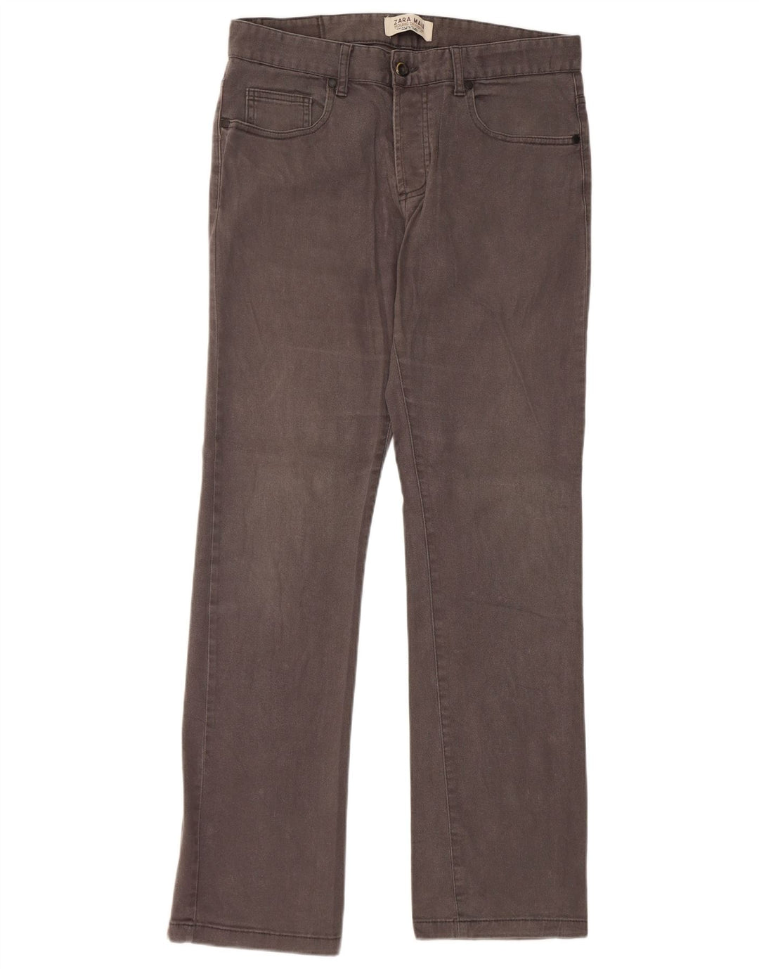 Męskie proste spodnie codzienne ZARA EU 40 Medium W31 L31 Szare