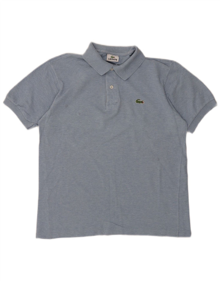 LACOSTE Mens Polo Shirt Size 3 Small Blue Cotton