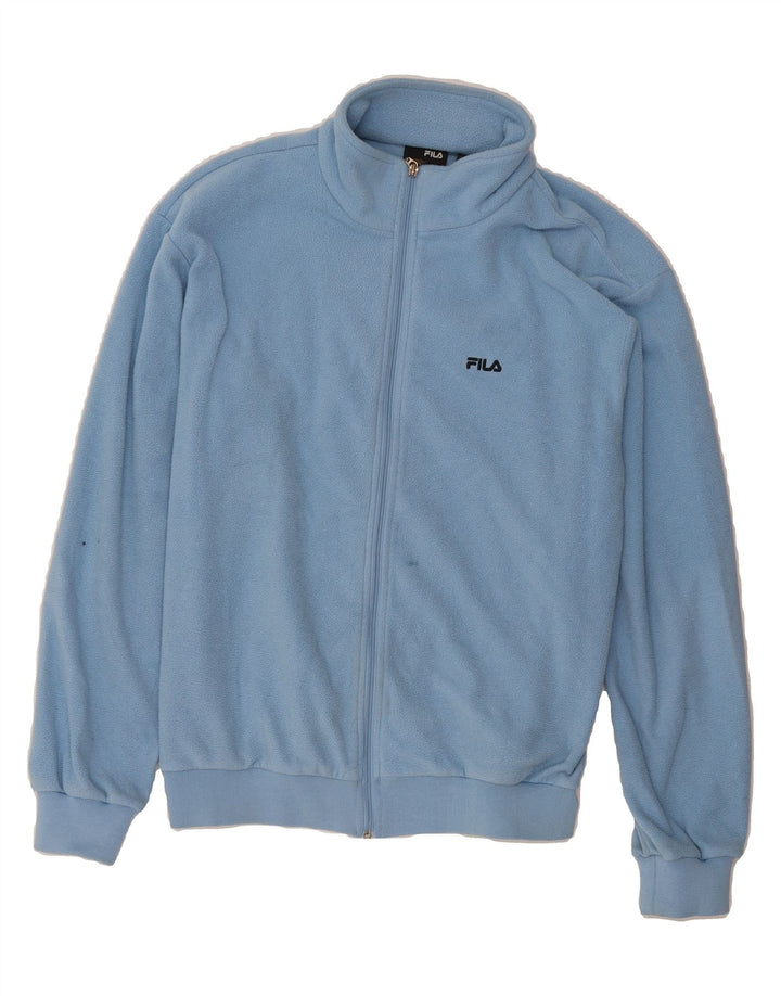 FILA Mens Fleece Jacket UK 38 Medium Blue Vintage Fila and Second-Hand Fila from Messina Hembry 