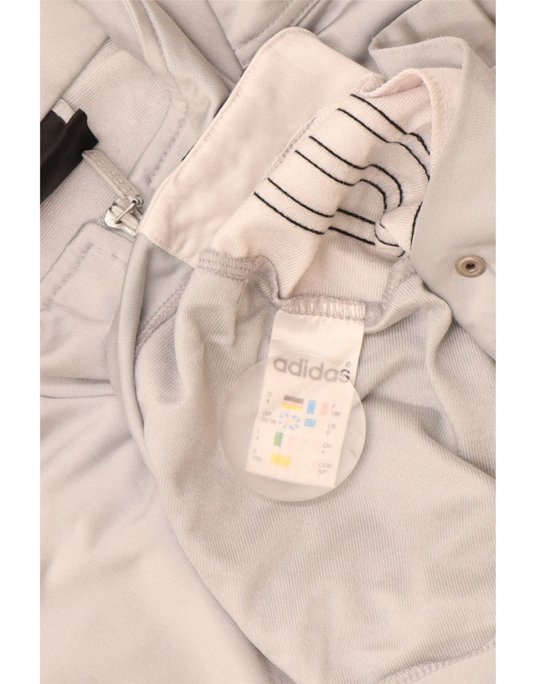 Adidas Męskie Trzy Paski Graficzne Dres Top Kurtka UK 36/38 Mały Szary