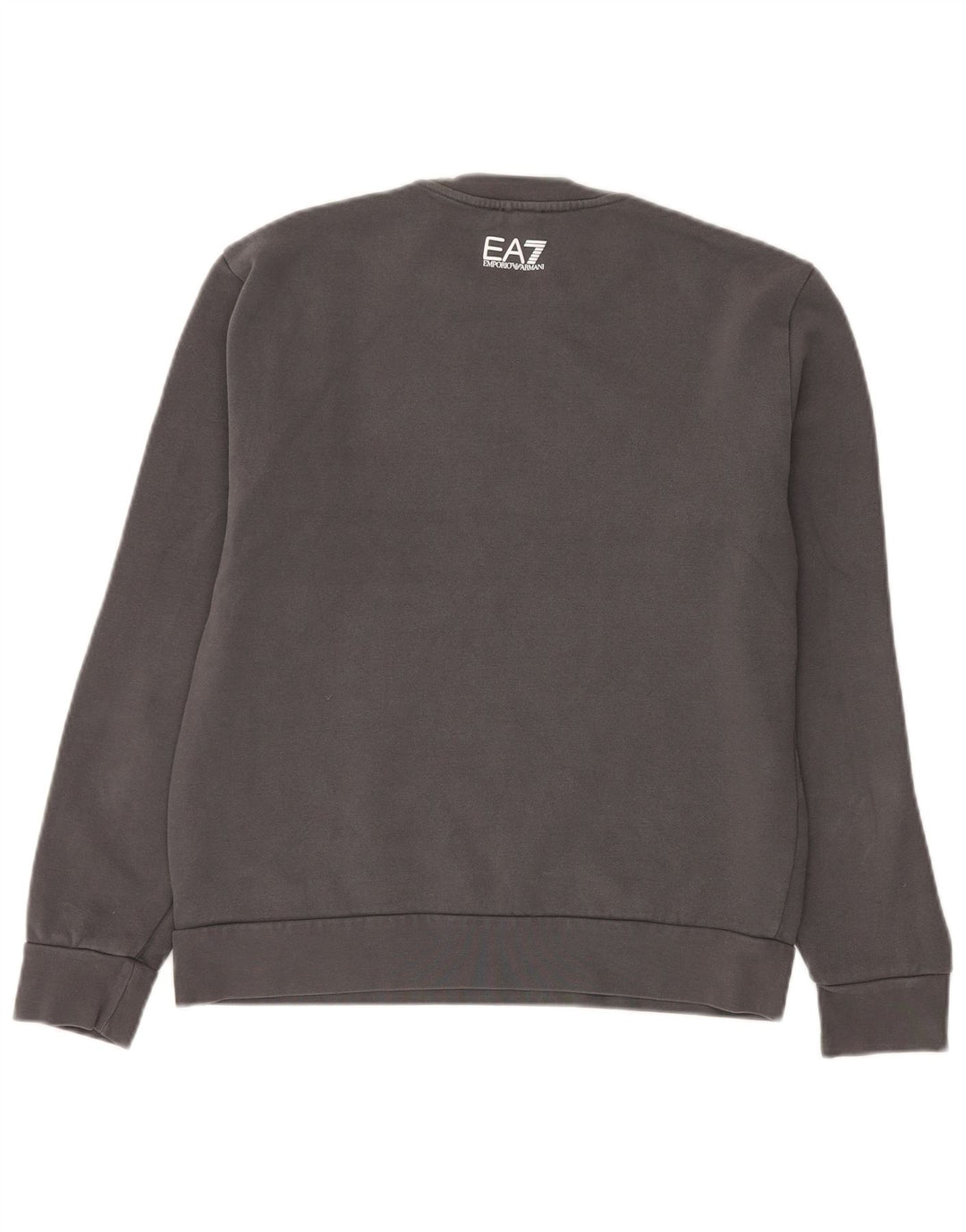 Męska bluza z grafiką Emporio Armani, średnioszara, bawełniana