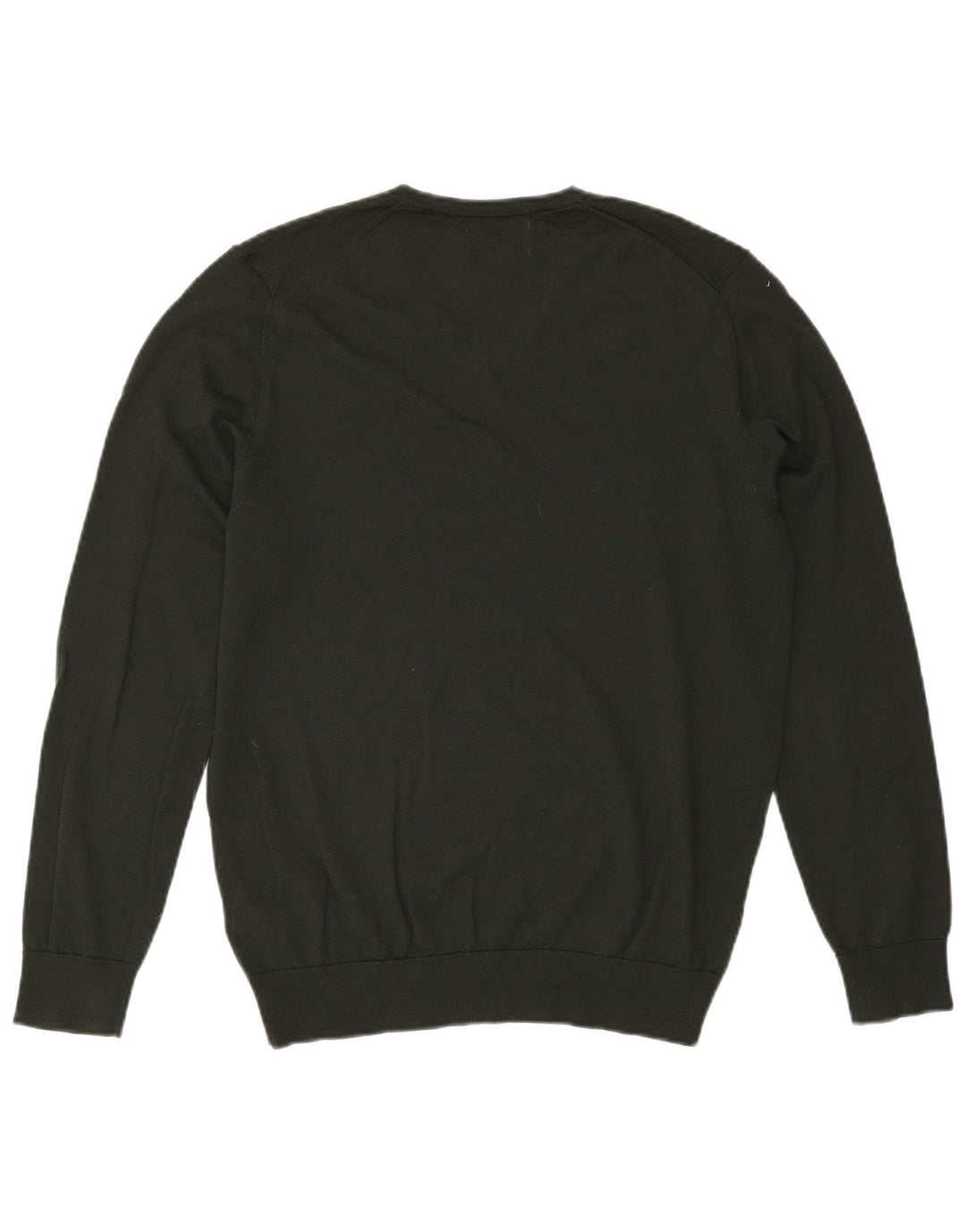 Marks & Spencer Męski sweter z dekoltem w kształcie litery V, duży, wełniany khaki