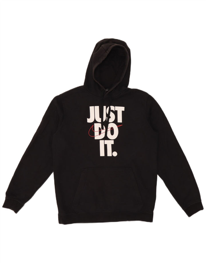 Męski sweter z kapturem Nike z grafiką, średni czarny, bawełniany