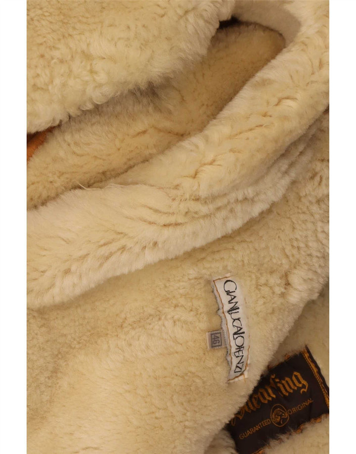 Damska kurtka typu oversize Shearling Gianluca Lorenzi IT 46, duża, beżowa