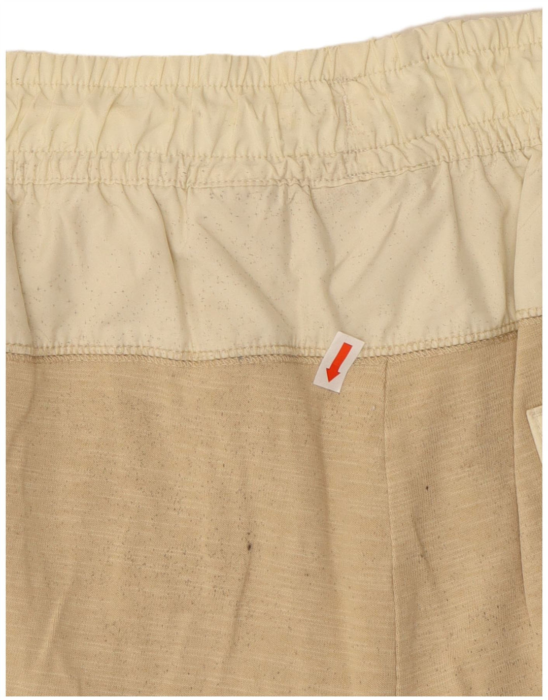 NIKE Mens Sport Shorts Medium  Beige Colourblock Cotton