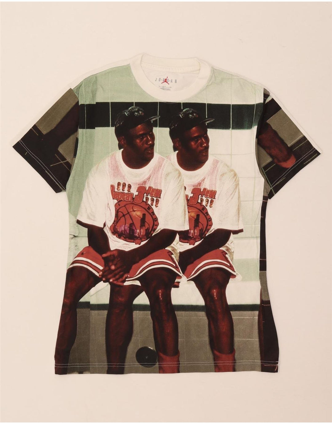 Jordan Męski T-shirt z grafiką Michael Jordan, mały, biały