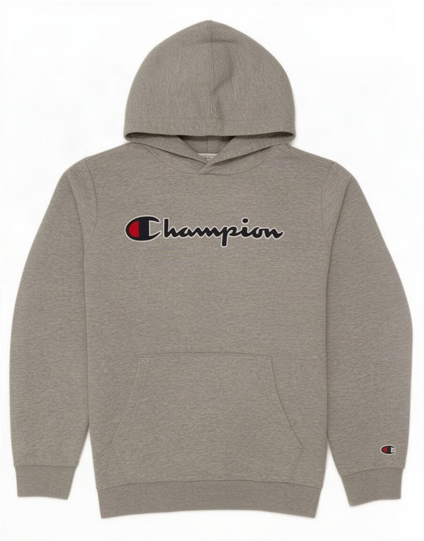 Chłopięcy sweter z kapturem Champion Graphic 11-12 lat, duży, szary