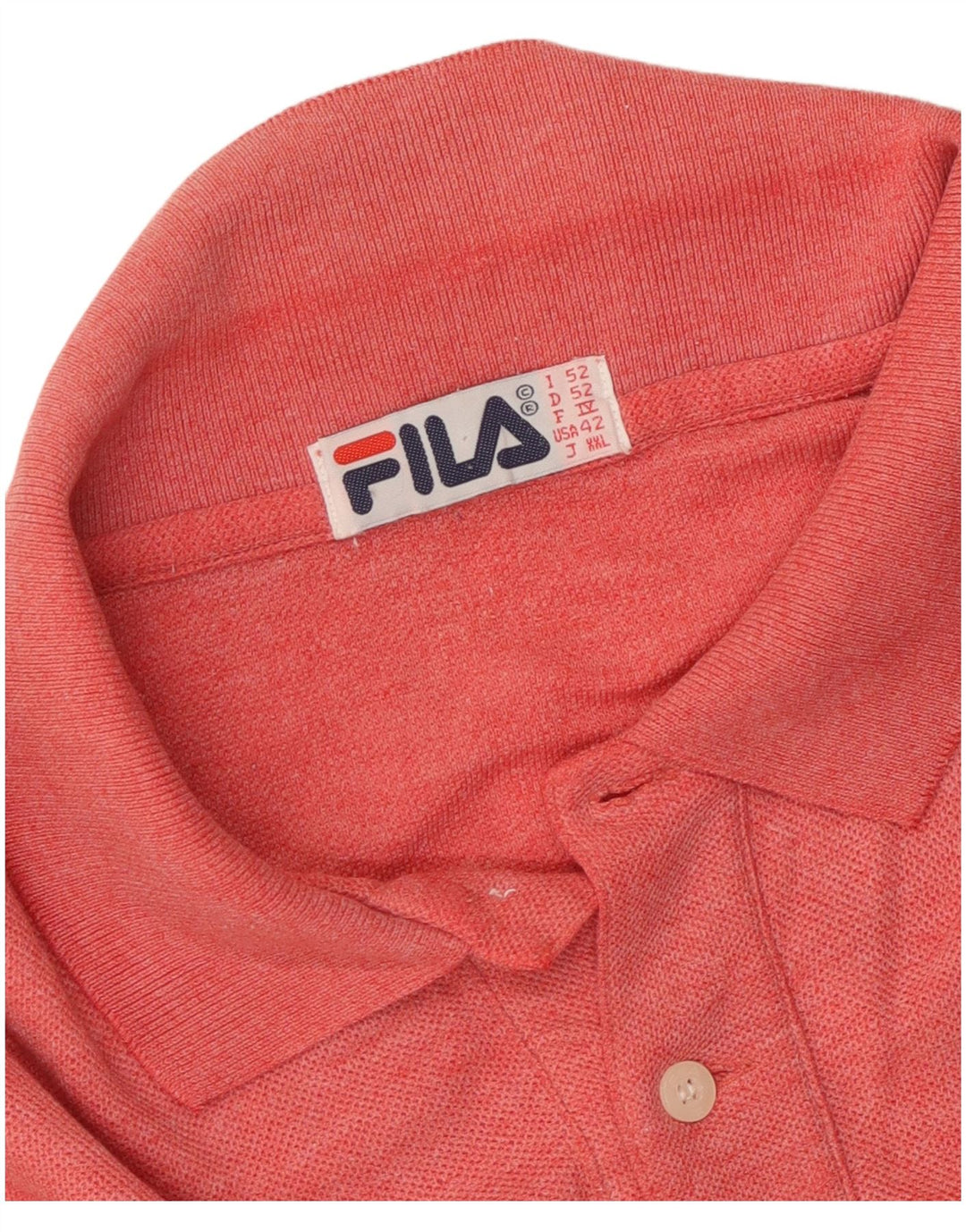 Męska koszulka polo FILA IT 52, duża, czerwona nakrapiana