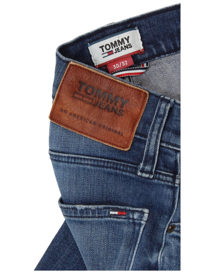 Męskie proste dżinsy TOMMY HILFIGER W30 L32 Niebieskie bawełniane