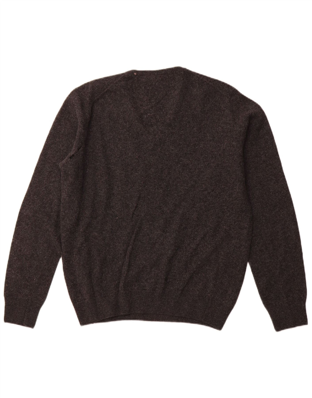 Męski sweter LACOSTE z dekoltem w kształcie litery V, rozmiar 4, średni szary, nowa wełna