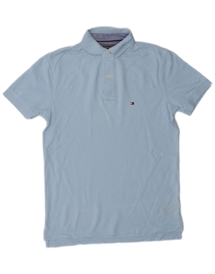 Męska koszulka polo Tommy Hilfiger, mała, niebieska, bawełniana