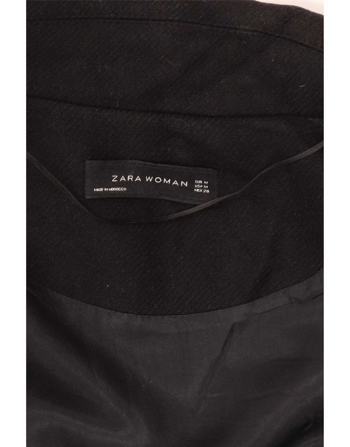 Damski płaszcz oversize Zara UK 14, średnia czarna wełna