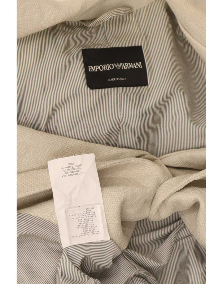 Damska marynarka Emporio Armani zapinana na 2 guziki IT 40, mała, szary poliester