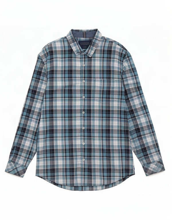 Koszula męska Joules Classic Fit XL w niebieską kratkę, bawełniana