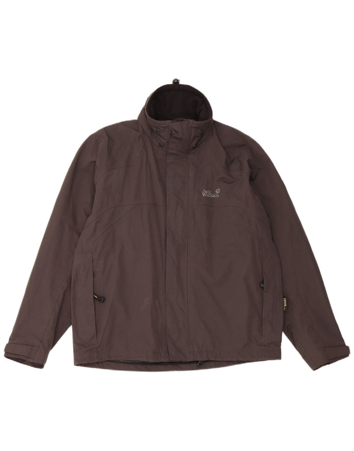 Męska kurtka przeciwdeszczowa Jack Wolfskin UK 36/38 Średni czarny poliamid