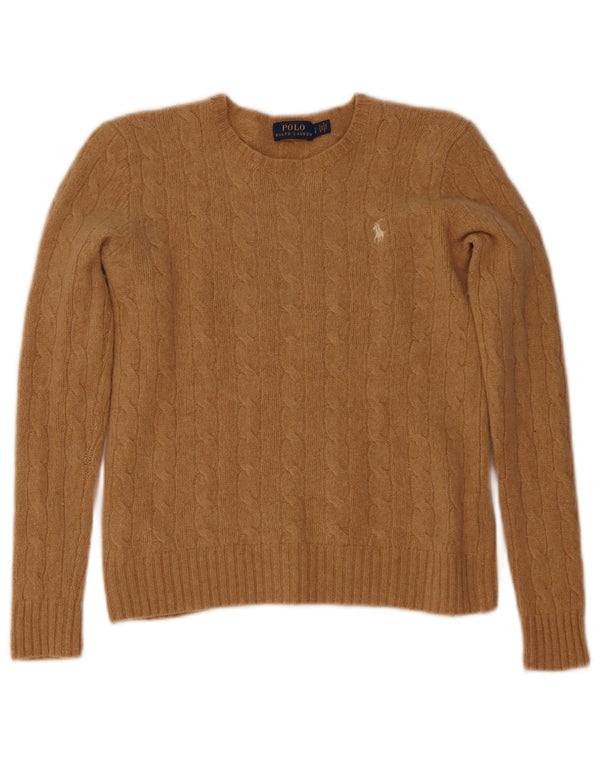 Sweter damski Polo Ralph Lauren z wycięciem pod szyją, UK 10, mały beż