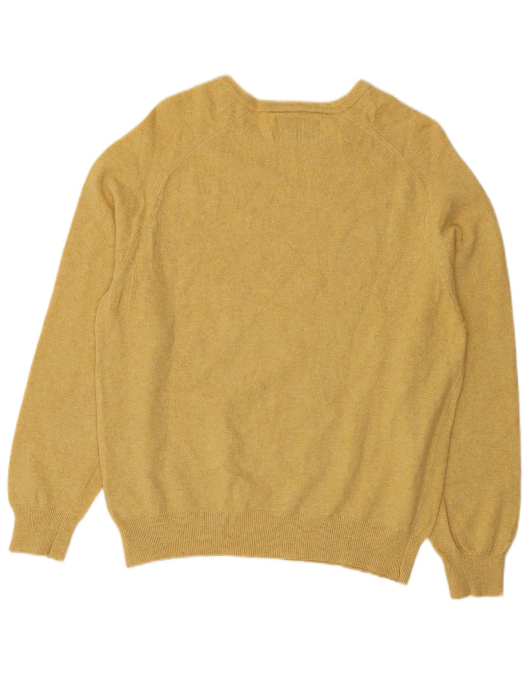 Marlboro Classics Męski sweter z dekoltem w łódkę, duży, żółty, wełniany