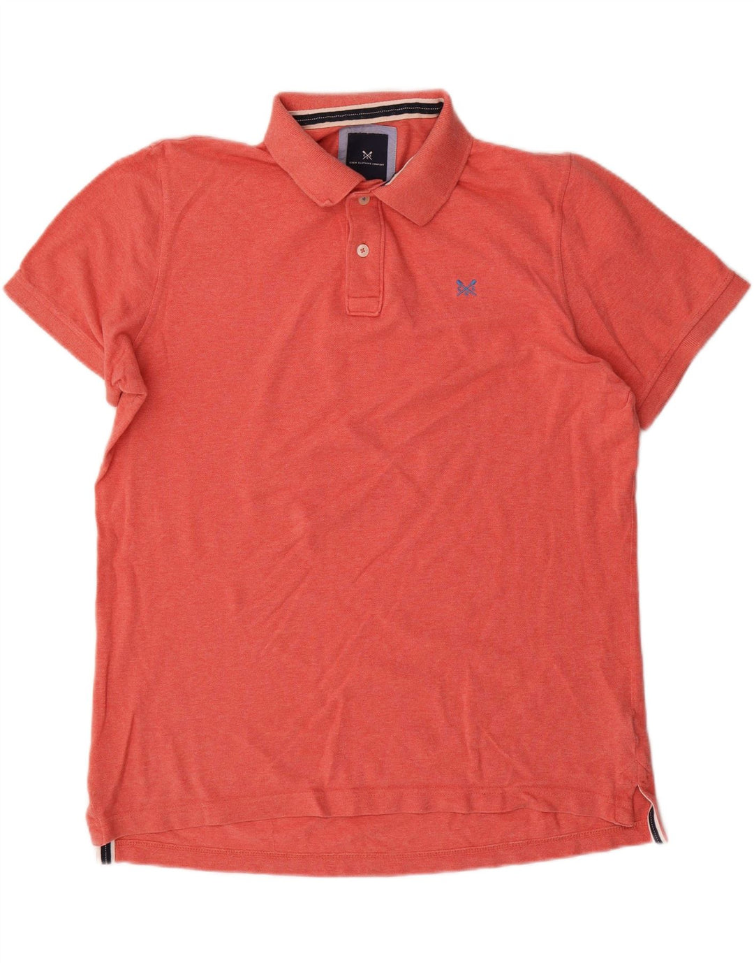 CREW CLOTHING Męska koszulka polo, duża, pomarańczowa, bawełniana