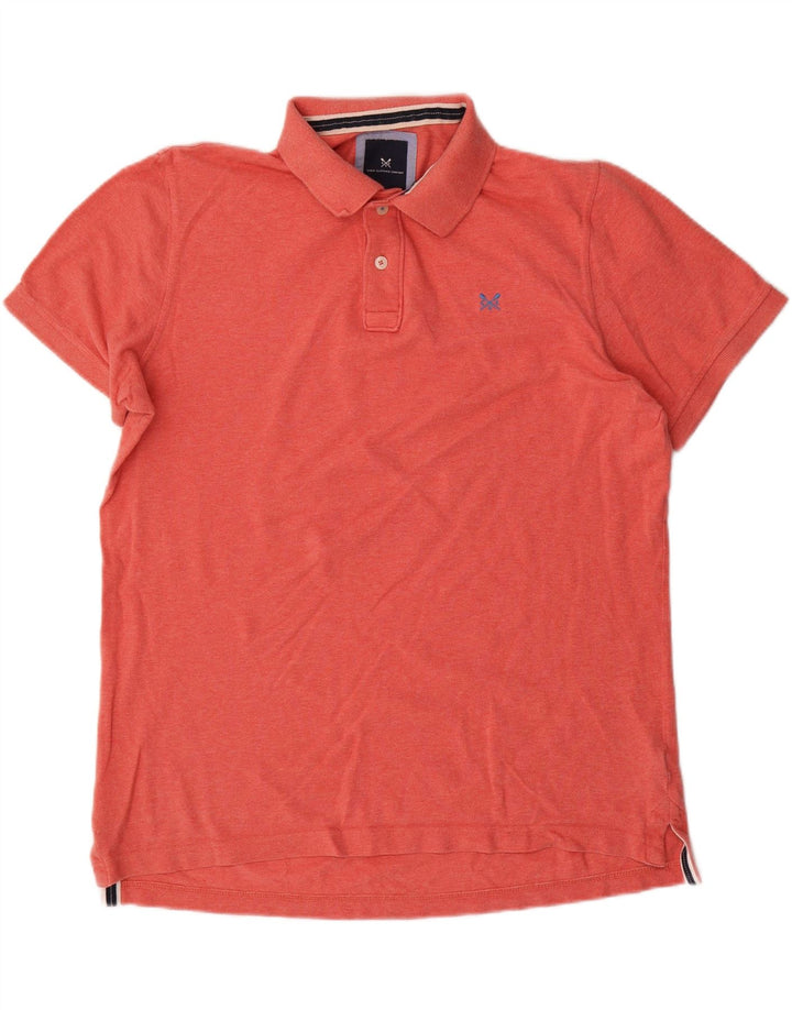 CREW CLOTHING Męska koszulka polo, duża, pomarańczowa, bawełniana