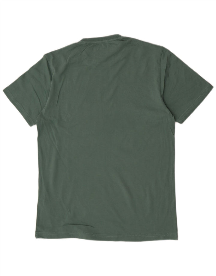 Męski T-shirt z grafiką Pingwin, duży, zielony, bawełniany