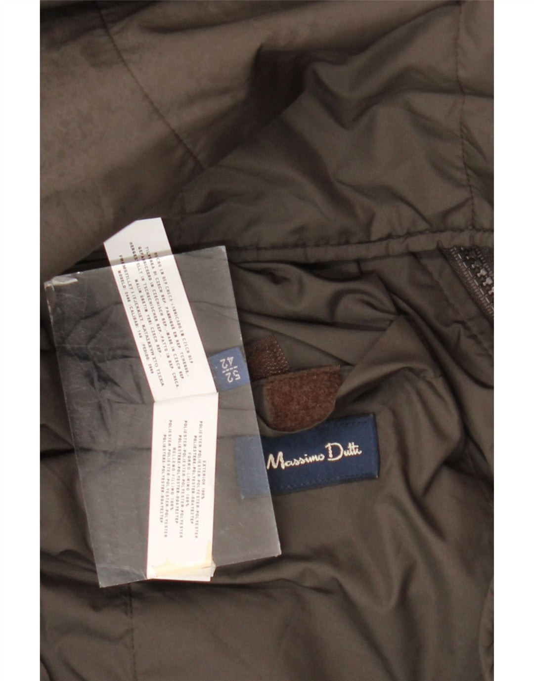 Męska wyściełana kamizelka Massimo Dutti EU 52, duża, szary poliester