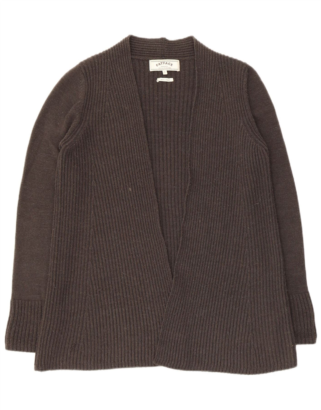 Sweter damski Fat Face z otwartym kardiganem UK 8, mały czarny akryl