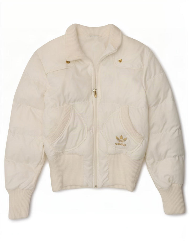 Damska kurtka Adidas Graphic Padded Jacket UK 10 Small White Polyester