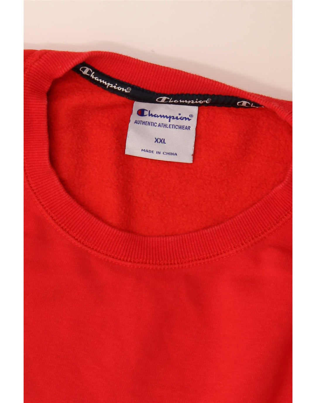 Męski sweter z grafiką Champion 2XL, czerwony, bawełniany