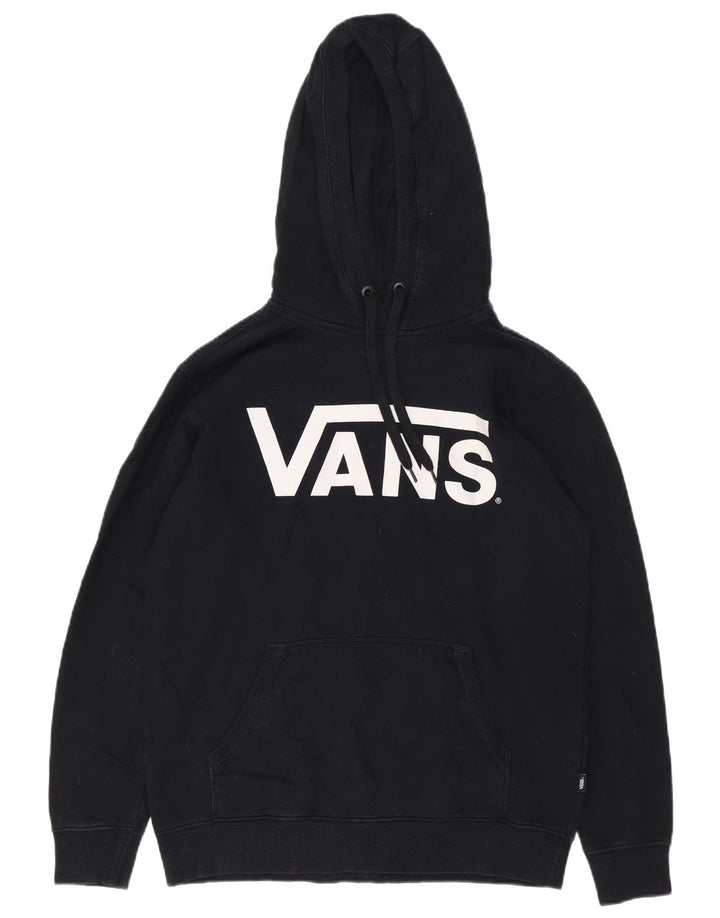 Męski sweter z kapturem Vans z grafiką, mały, czarny, bawełniany