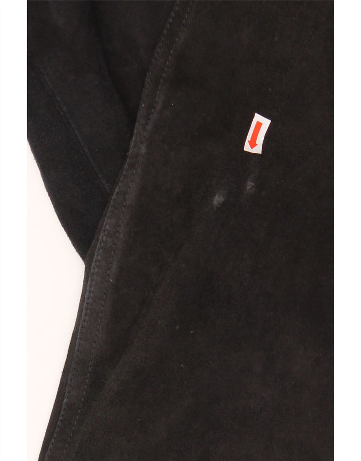 Męska zamszowa kurtka bomberka VINTAGE IT 52 XL, granatowa, skórzana