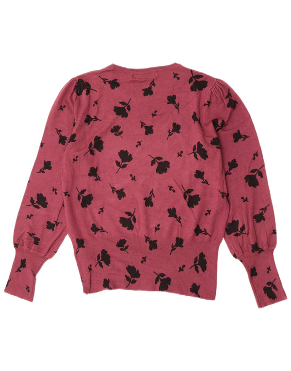 Marks & Spencer Damski sweter z dekoltem w łódkę, UK 12, średni burgund