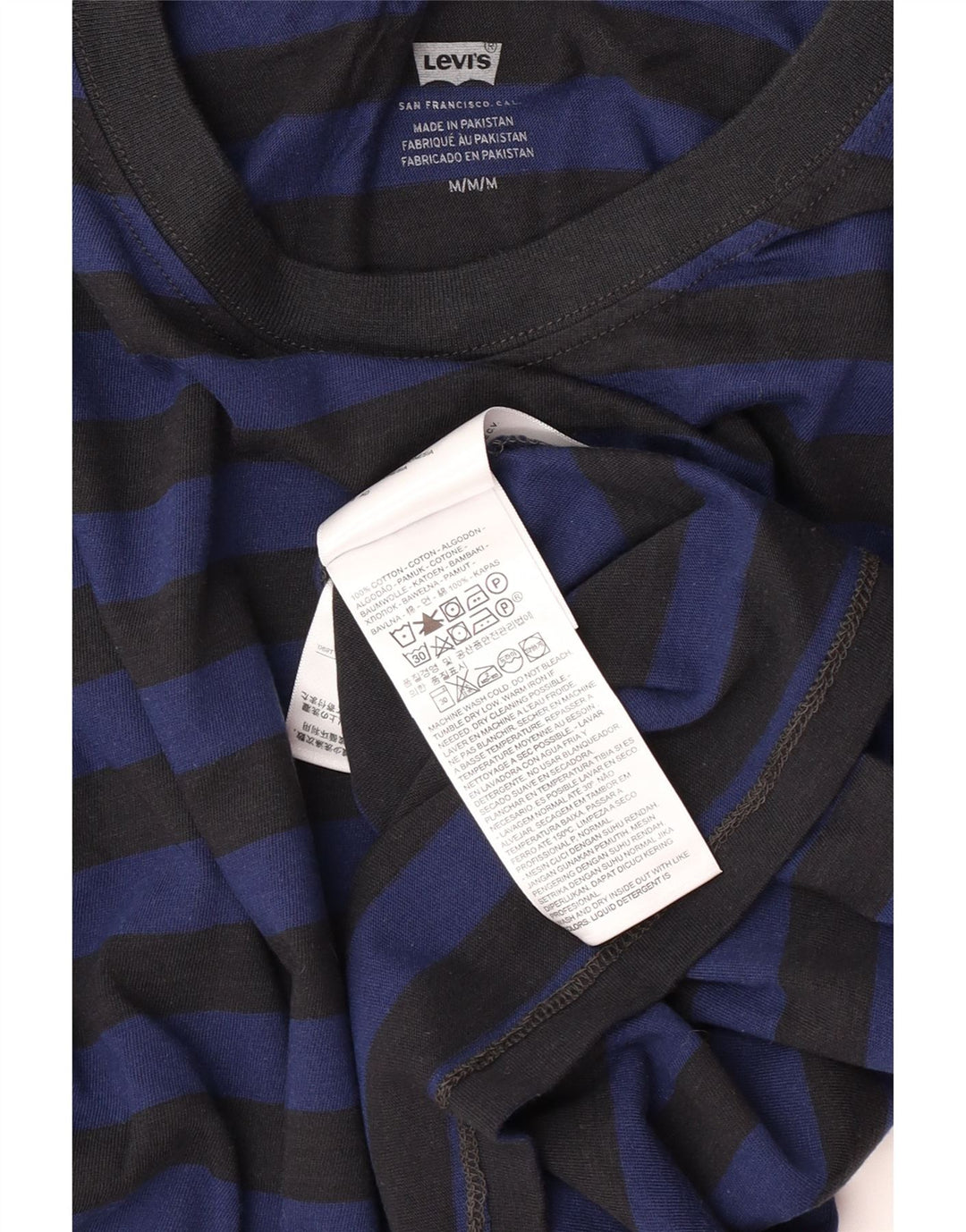 Damski top oversize Levi's z długim rękawem, UK 14, średni granatowy w paski