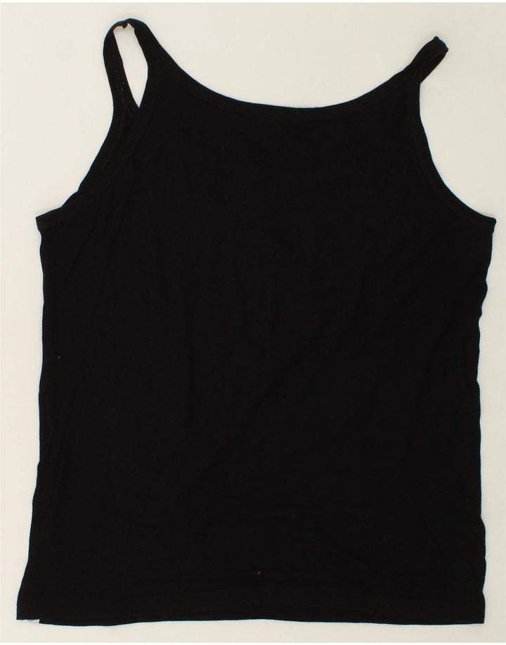 KAPPA Womens Cami Top UK 18 XL Black Cotton Vintage Kappa and Second-Hand Kappa from Messina Hembry 