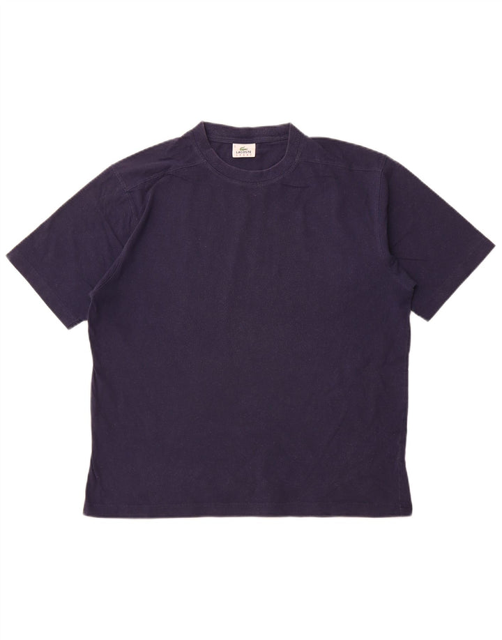 T-shirt męski LACOSTE, rozmiar 5, duży, granatowy, bawełniany