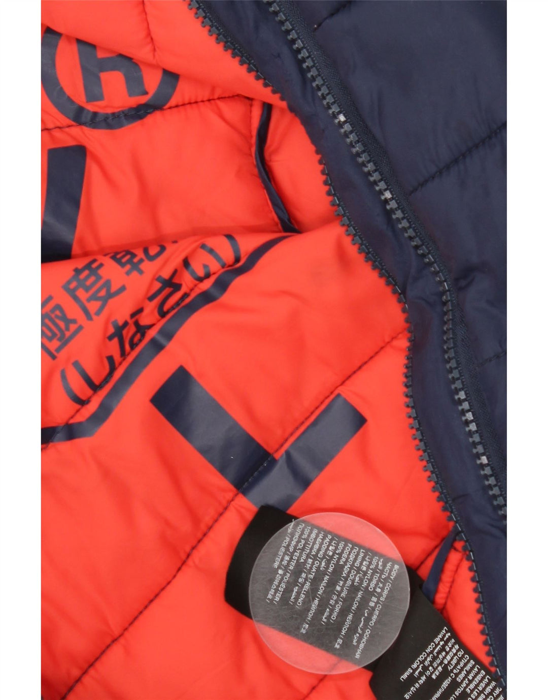Męska ocieplana kurtka Superdry UK 40, duża, granatowa, nylonowa