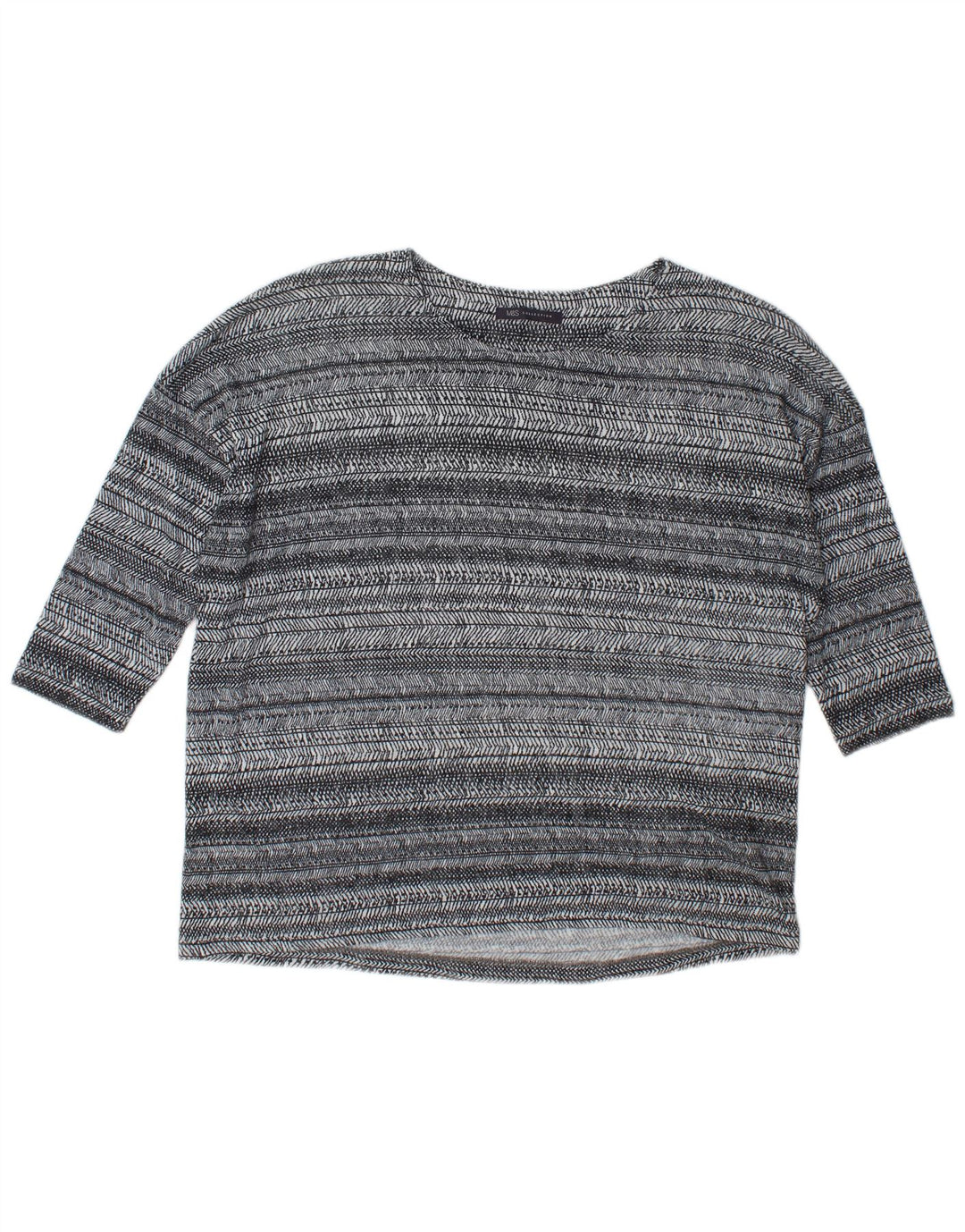 Marks & Spencer Damski top oversize z rękawem 3/4, UK 18 XL, szare paski