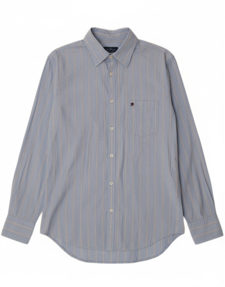 MOSSIMO Mens Shirt Medium Blue Striped Cotton