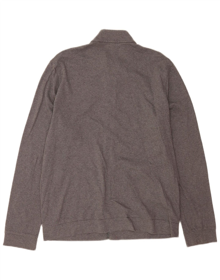 Męski sweter rozpinany Hugo Boss o regularnym kroju XL, szara bawełna