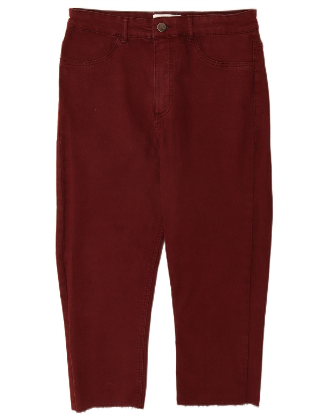 Damskie jeansy Capri Zara EU 40 Medium W30 L18 Burgundowe