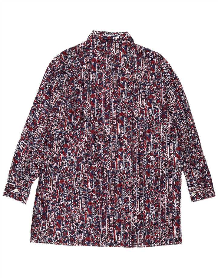 Koszula męska VINTAGE rozmiar 41, duża, granatowa, geometryczna