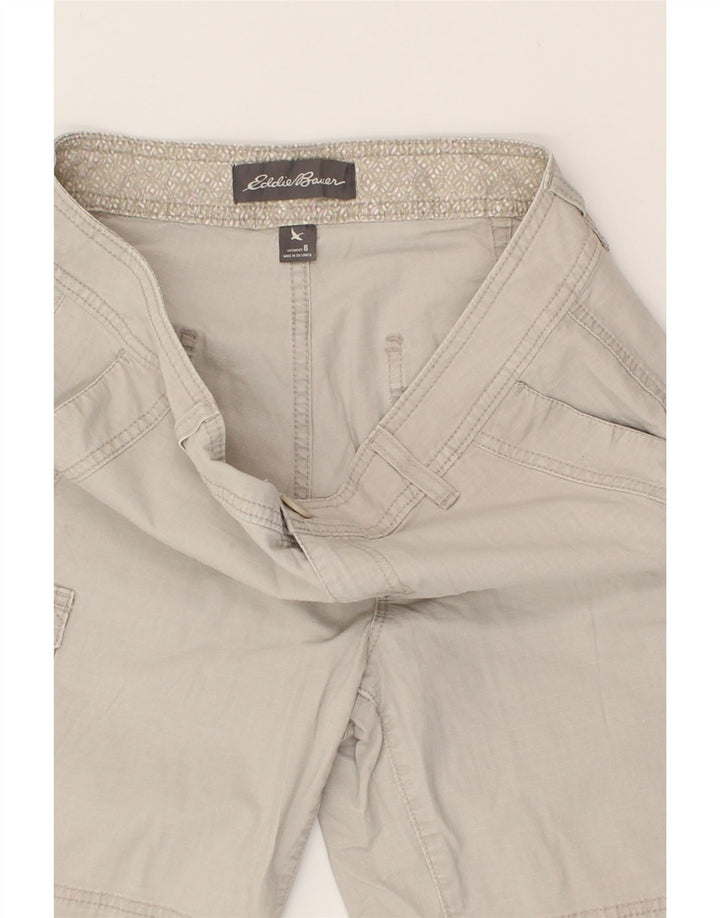 EDDIE BAUER Womens Cargo Shorts US 8 Medium W30  Grey Cotton Vintage Eddie Bauer and Second-Hand Eddie Bauer from Messina Hembry 