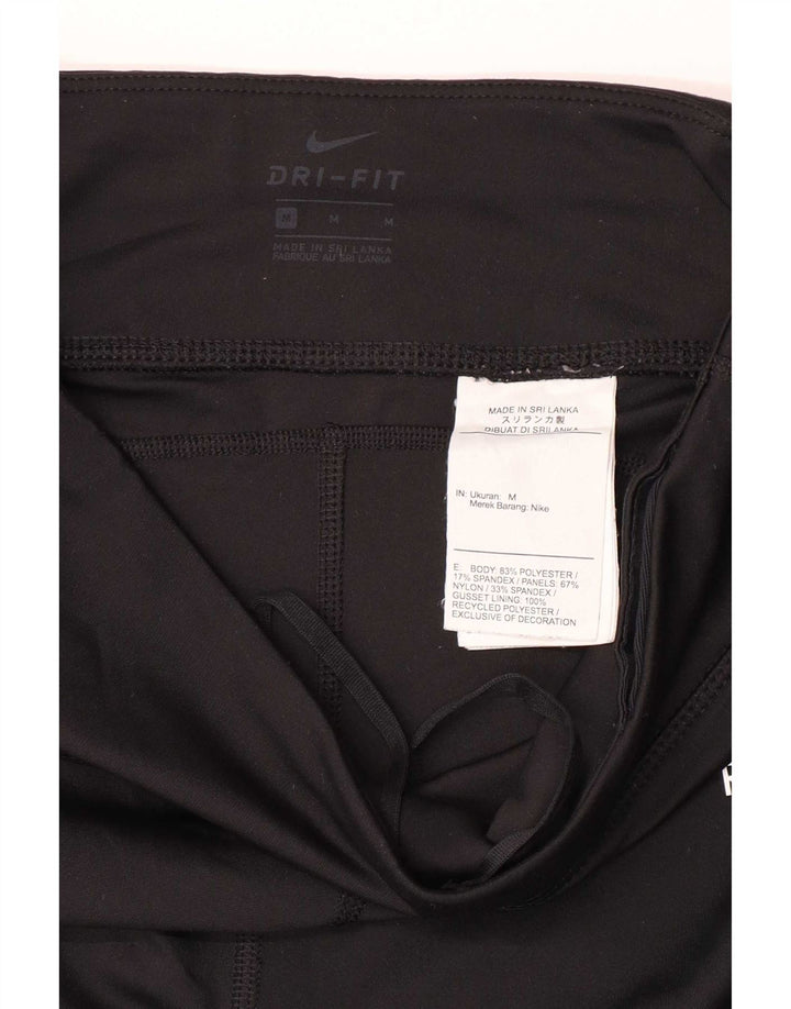 Damskie legginsy Nike Dri Fit Graphic UK 12, średni czarny poliester