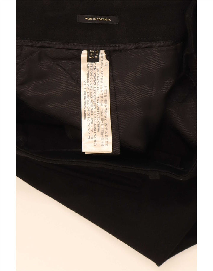 Spodnie damskie Massimo Dutti, proste, przycięte, EU 40, średnie, W30, L24, czarne