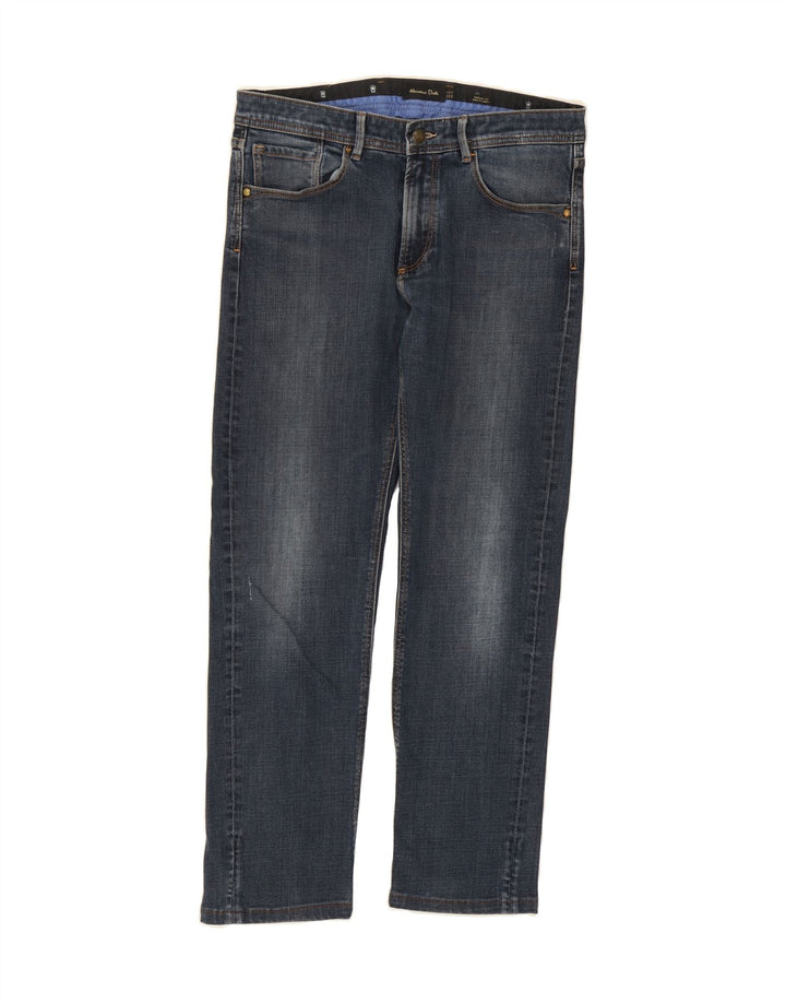 MASSIMO DUTTI Mens Straight Jeans EU 40 Medium W31 L28 Navy Blue Vintage Massimo Dutti and Second-Hand Massimo Dutti from Messina Hembry 