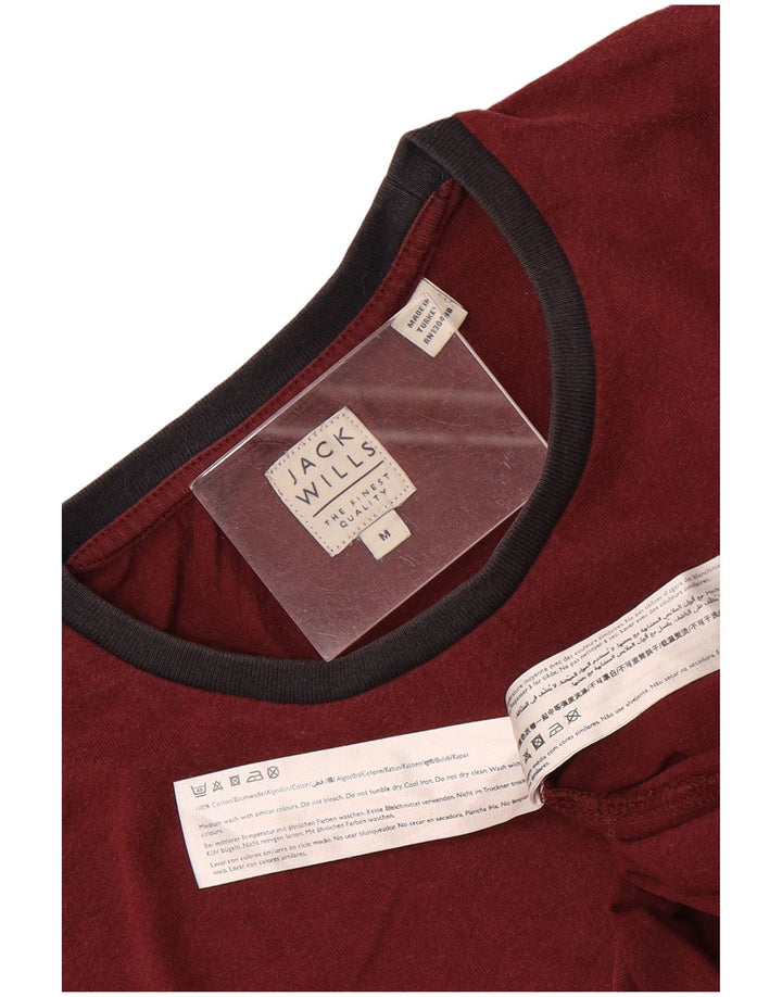 T-shirt męski Jack Wills, średni bordowy bawełniany