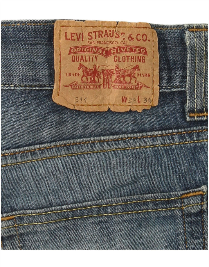 Męskie jeansy LEVI'S 511 Slim W34 L26 Niebieskie